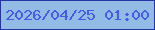 文字の大きさ：4、枠の色：2634a6、背景の色：92bce5、文字の色：4859e5 無料ブログパーツのブログ時計