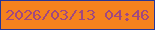 文字の大きさ：1、枠の色：263697、背景の色：f5821d、文字の色：a14880 無料ブログパーツのブログ時計