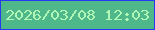 文字の大きさ：5、枠の色：2638f2、背景の色：4eb88a、文字の色：b1f7b5 無料ブログパーツのブログ時計