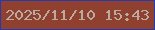 文字の大きさ：4、枠の色：263aae、背景の色：8f402e、文字の色：b9aaa2 無料ブログパーツのブログ時計