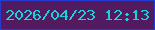 文字の大きさ：5、枠の色：263bd1、背景の色：521b60、文字の色：1ad2dd 無料ブログパーツのブログ時計