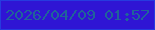 文字の大きさ：5、枠の色：263bdf、背景の色：2f15d4、文字の色：20639a 無料ブログパーツのブログ時計