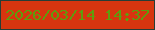 文字の大きさ：2、枠の色：263d36、背景の色：d7350f、文字の色：5e9d0d 無料ブログパーツのブログ時計