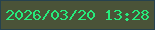 文字の大きさ：1、枠の色：26424e、背景の色：4a5338、文字の色：26eb7c 無料ブログパーツのブログ時計