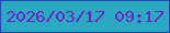 文字の大きさ：1、枠の色：2644b3、背景の色：2aa9c3、文字の色：6a24c4 無料ブログパーツのブログ時計