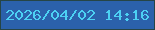 文字の大きさ：4、枠の色：264546、背景の色：2b61ab、文字の色：4cd1f3 無料ブログパーツのブログ時計