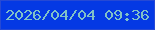 文字の大きさ：4、枠の色：2649d4、背景の色：0439e4、文字の色：81c1c7 無料ブログパーツのブログ時計