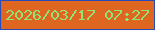 文字の大きさ：3、枠の色：264bb8、背景の色：de6620、文字の色：93e275 無料ブログパーツのブログ時計
