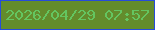 文字の大きさ：4、枠の色：264cda、背景の色：638c2c、文字の色：64c560 無料ブログパーツのブログ時計