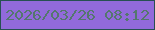 文字の大きさ：1、枠の色：265053、背景の色：916adb、文字の色：54776e 無料ブログパーツのブログ時計