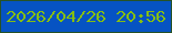 文字の大きさ：3、枠の色：265226、背景の色：0653c3、文字の色：85be12 無料ブログパーツのブログ時計