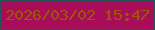 文字の大きさ：3、枠の色：265459、背景の色：a90c59、文字の色：9a5a05 無料ブログパーツのブログ時計