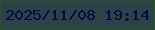 文字の大きさ：3、枠の色：265622、背景の色：2d4148、文字の色：020a46 無料ブログパーツのブログ時計