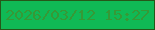 文字の大きさ：5、枠の色：265719、背景の色：10b955、文字の色：369936 無料ブログパーツのブログ時計