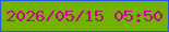 文字の大きさ：4、枠の色：2657e1、背景の色：74b201、文字の色：c30490 無料ブログパーツのブログ時計