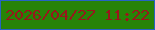 文字の大きさ：1、枠の色：2663c3、背景の色：278307、文字の色：98171c 無料ブログパーツのブログ時計