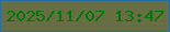 文字の大きさ：2、枠の色：266ca5、背景の色：676e43、文字の色：017608 無料ブログパーツのブログ時計