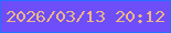 文字の大きさ：5、枠の色：266fff、背景の色：6d4ef9、文字の色：eeb586 無料ブログパーツのブログ時計