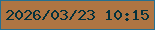 文字の大きさ：3、枠の色：267091、背景の色：af7543、文字の色：03313c 無料ブログパーツのブログ時計
