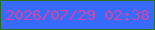 文字の大きさ：4、枠の色：26711a、背景の色：376afe、文字の色：d2449f 無料ブログパーツのブログ時計