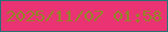 文字の大きさ：2、枠の色：267275、背景の色：e93372、文字の色：938529 無料ブログパーツのブログ時計