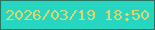 文字の大きさ：1、枠の色：267462、背景の色：26d6c0、文字の色：dcd76e 無料ブログパーツのブログ時計