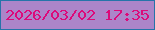 文字の大きさ：4、枠の色：2674a9、背景の色：ac85c9、文字の色：dc0a7a 無料ブログパーツのブログ時計