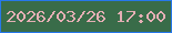 文字の大きさ：3、枠の色：2678eb、背景の色：396c49、文字の色：e5afb5 無料ブログパーツのブログ時計