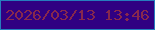 文字の大きさ：1、枠の色：267dbd、背景の色：300082、文字の色：87284d 無料ブログパーツのブログ時計