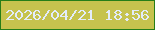 文字の大きさ：5、枠の色：267e18、背景の色：c6c34e、文字の色：e3ecfa 無料ブログパーツのブログ時計
