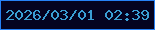 文字の大きさ：5、枠の色：2681f6、背景の色：040320、文字の色：3a9fd4 無料ブログパーツのブログ時計