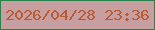 文字の大きさ：5、枠の色：268249、背景の色：c79fa1、文字の色：b95a33 無料ブログパーツのブログ時計