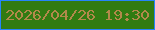 文字の大きさ：5、枠の色：2684fb、背景の色：317b12、文字の色：b2894b 無料ブログパーツのブログ時計