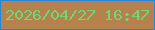 文字の大きさ：1、枠の色：2686de、背景の色：b5824d、文字の色：71d673 無料ブログパーツのブログ時計