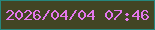 文字の大きさ：5、枠の色：26877d、背景の色：424524、文字の色：e477ee 無料ブログパーツのブログ時計