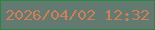 文字の大きさ：4、枠の色：268840、背景の色：627a70、文字の色：cf7e5b 無料ブログパーツのブログ時計