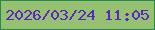 文字の大きさ：2、枠の色：268953、背景の色：95c170、文字の色：5a27c4 無料ブログパーツのブログ時計