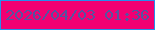 文字の大きさ：5、枠の色：268eec、背景の色：f20072、文字の色：5653a0 無料ブログパーツのブログ時計