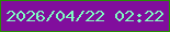 文字の大きさ：5、枠の色：268f03、背景の色：810e9d、文字の色：7ffcc1 無料ブログパーツのブログ時計