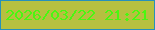 文字の大きさ：3、枠の色：2690bb、背景の色：b6c040、文字の色：4af711 無料ブログパーツのブログ時計
