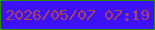 文字の大きさ：5、枠の色：269101、背景の色：3e11fd、文字の色：a6425d 無料ブログパーツのブログ時計
