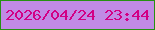 文字の大きさ：3、枠の色：269112、背景の色：c18ae5、文字の色：d20085 無料ブログパーツのブログ時計
