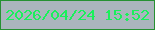 文字の大きさ：4、枠の色：269132、背景の色：abb5bd、文字の色：1af05b 無料ブログパーツのブログ時計