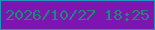 文字の大きさ：2、枠の色：2691bb、背景の色：7d15b0、文字の色：218877 無料ブログパーツのブログ時計