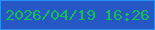 文字の大きさ：5、枠の色：2691f2、背景の色：2657c4、文字の色：11bf56 無料ブログパーツのブログ時計