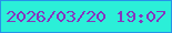 文字の大きさ：4、枠の色：2692e9、背景の色：2befd8、文字の色：8635be 無料ブログパーツのブログ時計