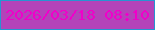 文字の大きさ：2、枠の色：2694d1、背景の色：b343b9、文字の色：f000ca 無料ブログパーツのブログ時計