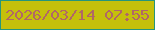 文字の大きさ：1、枠の色：26957c、背景の色：c5c00b、文字の色：b16767 無料ブログパーツのブログ時計