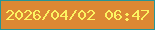 文字の大きさ：2、枠の色：269596、背景の色：dc8833、文字の色：fcf361 無料ブログパーツのブログ時計
