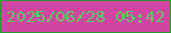 文字の大きさ：5、枠の色：26992d、背景の色：d045a2、文字の色：5dca61 無料ブログパーツのブログ時計